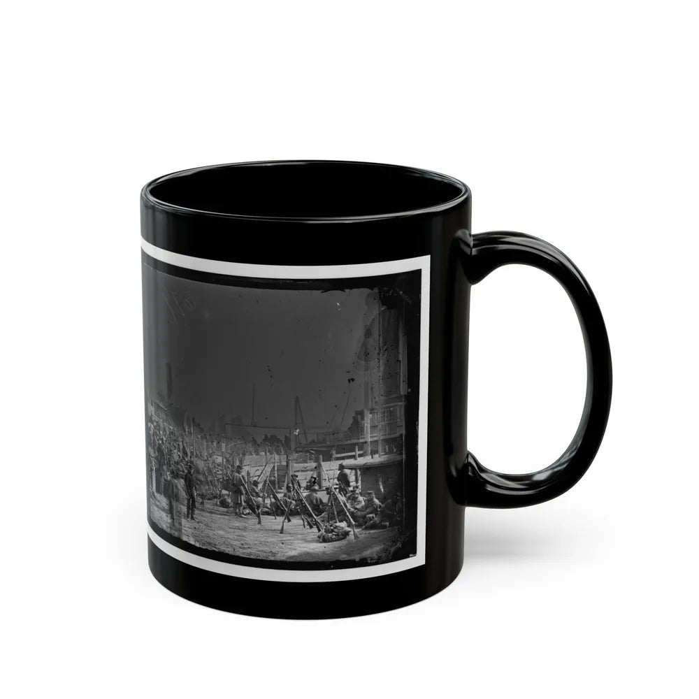 Aquia Creek Landing, Va. Embarkation Of 9th Army Corps For Fort Monroe (U.S. Civil War) Black Coffee Mug-Go Mug Yourself