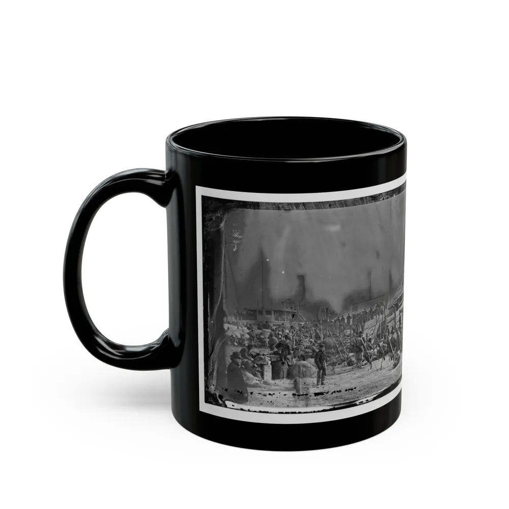 Aquia Creek Landing, Va. Embarkation Of 9th Army Corps For Fort Monroe (U.S. Civil War) Black Coffee Mug-Go Mug Yourself
