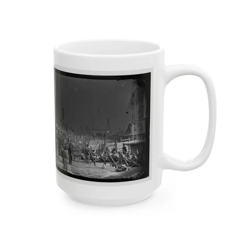 Aquia Creek Landing, Va. Embarkation Of 9th Army Corps For Fort Monroe (U.S. Civil War) White Coffee Mug-Go Mug Yourself