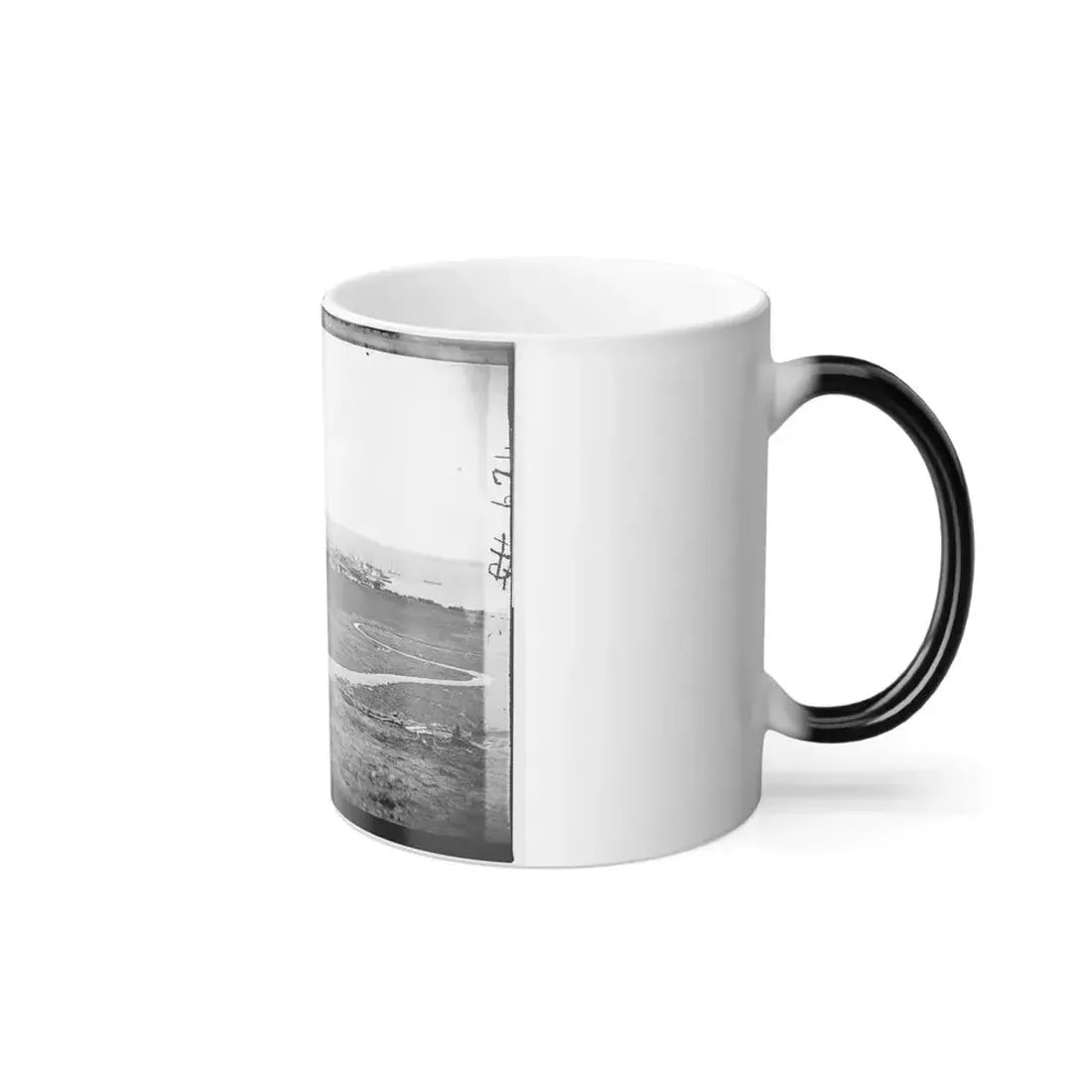 Aquia Creek Landing, Virginia. Distant View of Federal Supply Depot (U.S. Civil War) Color Changing Coffee Mug 11oz - Go Mug Yourself