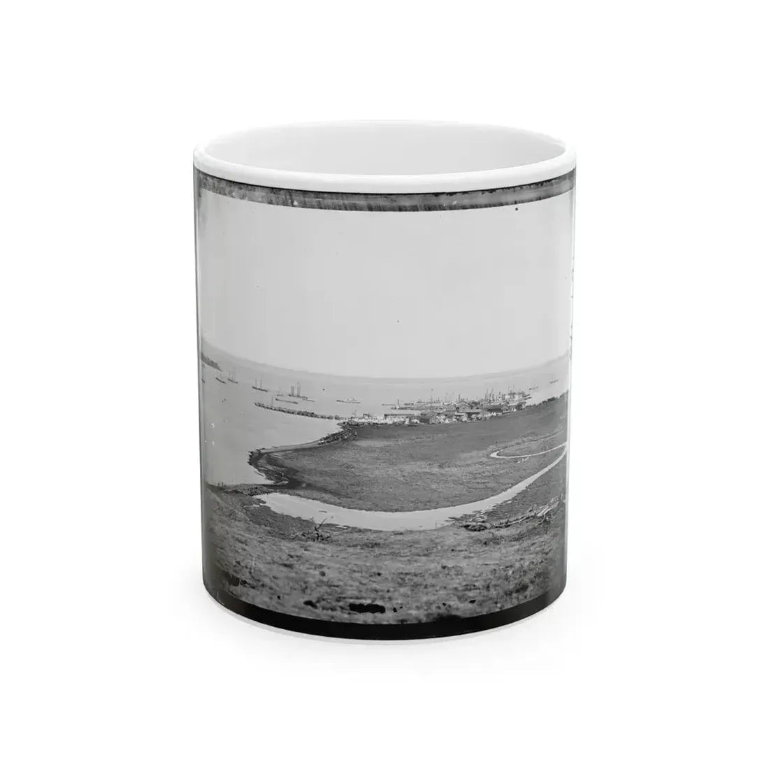 Aquia Creek Landing, Virginia. Distant View Of Federal Supply Depot (U.S. Civil War) White Coffee Mug 11oz - Go Mug Yourself