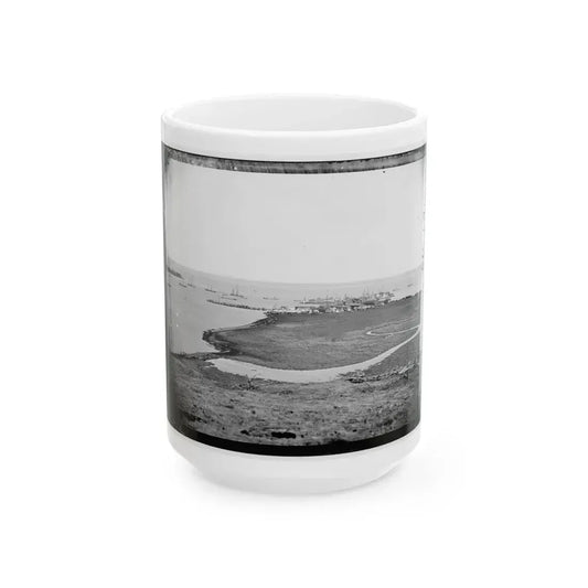 Aquia Creek Landing, Virginia. Distant View Of Federal Supply Depot (U.S. Civil War) White Coffee Mug 15oz - Go Mug Yourself