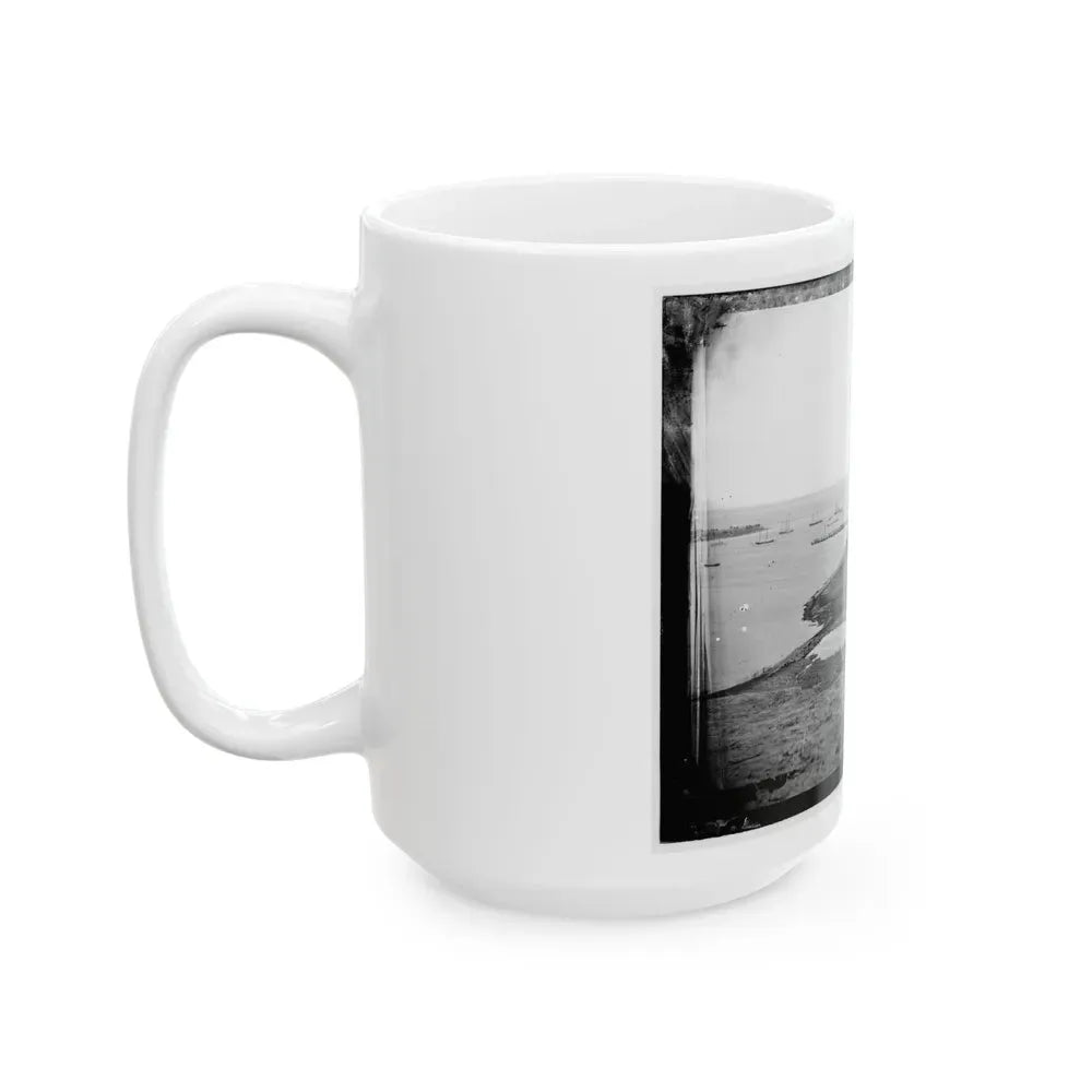 Aquia Creek Landing, Virginia. Distant View Of Federal Supply Depot (U.S. Civil War) White Coffee Mug - Go Mug Yourself