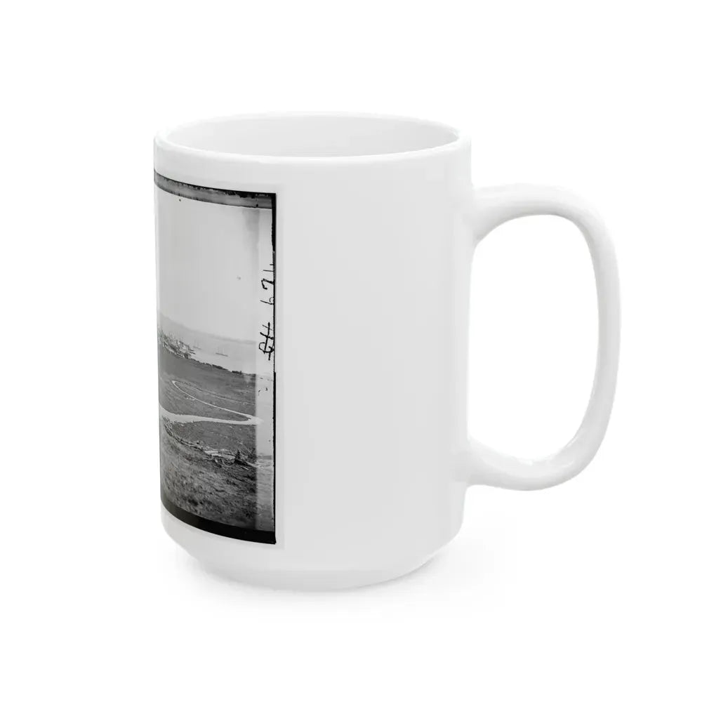 Aquia Creek Landing, Virginia. Distant View Of Federal Supply Depot (U.S. Civil War) White Coffee Mug - Go Mug Yourself
