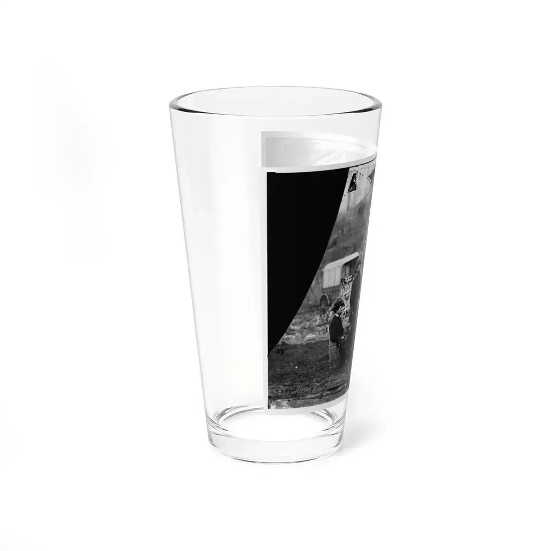Aquia Creek Landing, Virginia (Vicinity). Group At Captain W.S. Hall's Wagon Camp (U.S. Civil War) Pint Glass 16oz - Go Mug Yourself
