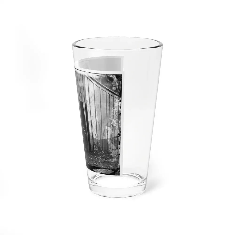 Aquia Creek Landing, Virginia (Vicinity). Group At Captain W.S. Hall's Wagon Camp (U.S. Civil War) Pint Glass 16oz - Go Mug Yourself