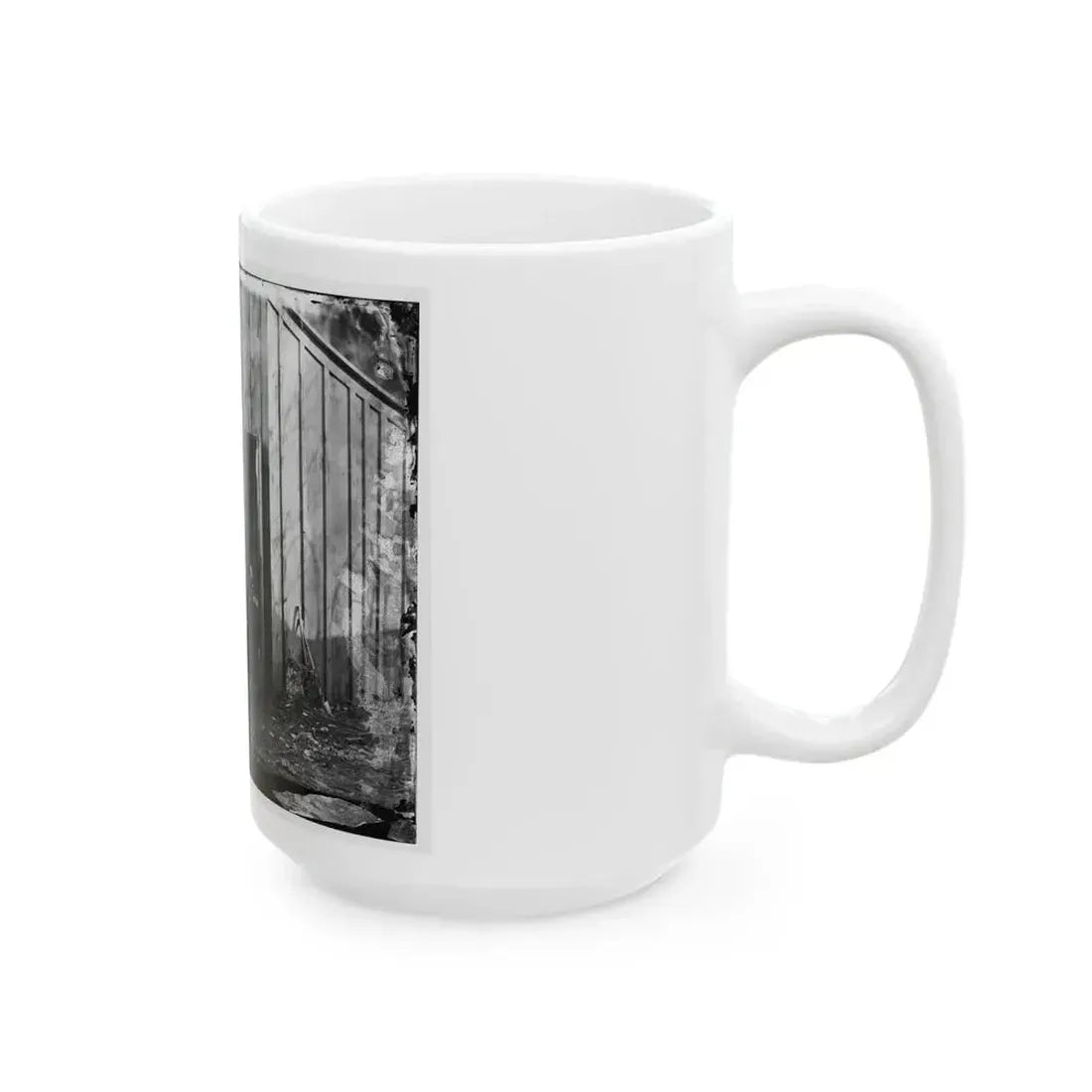 Aquia Creek Landing, Virginia (Vicinity). Group At Captain W.S. Hall's Wagon Camp (U.S. Civil War) White Coffee Mug - Go Mug Yourself