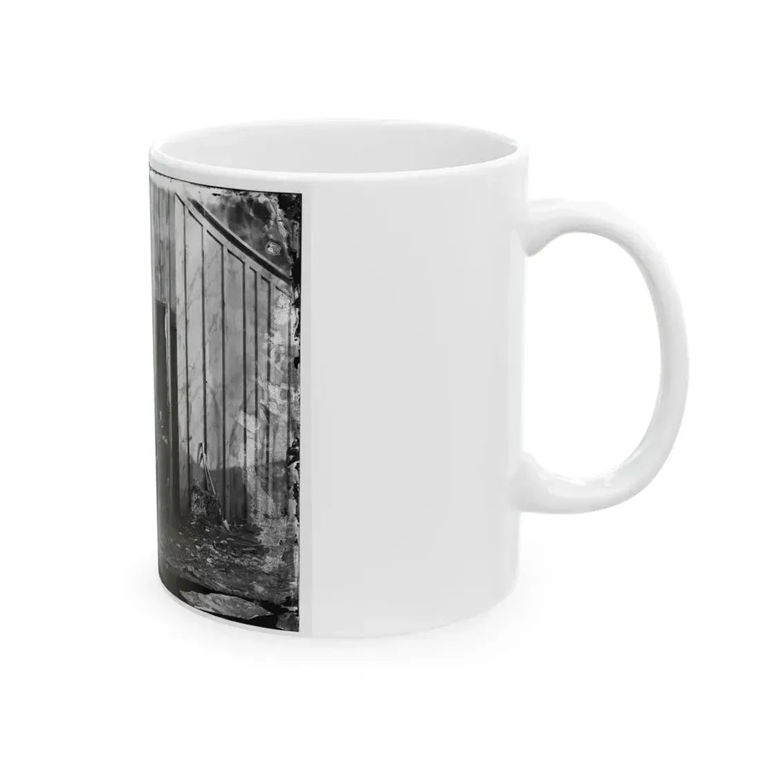 Aquia Creek Landing, Virginia (Vicinity). Group At Captain W.S. Hall's Wagon Camp (U.S. Civil War) White Coffee Mug - Go Mug Yourself