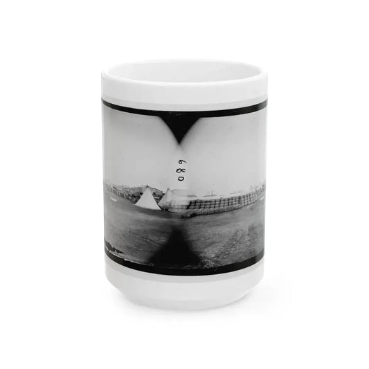 Aquia Creek Landing, Virginia. View From Commissary Department (U.S. Civil War) White Coffee Mug 15oz - Go Mug Yourself