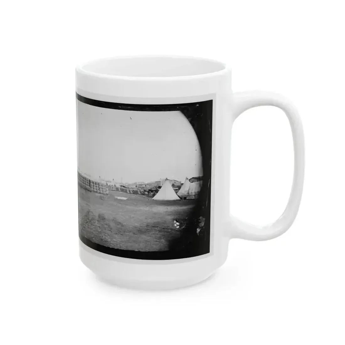 Aquia Creek Landing, Virginia. View From Commissary Department (U.S. Civil War) White Coffee Mug - Go Mug Yourself