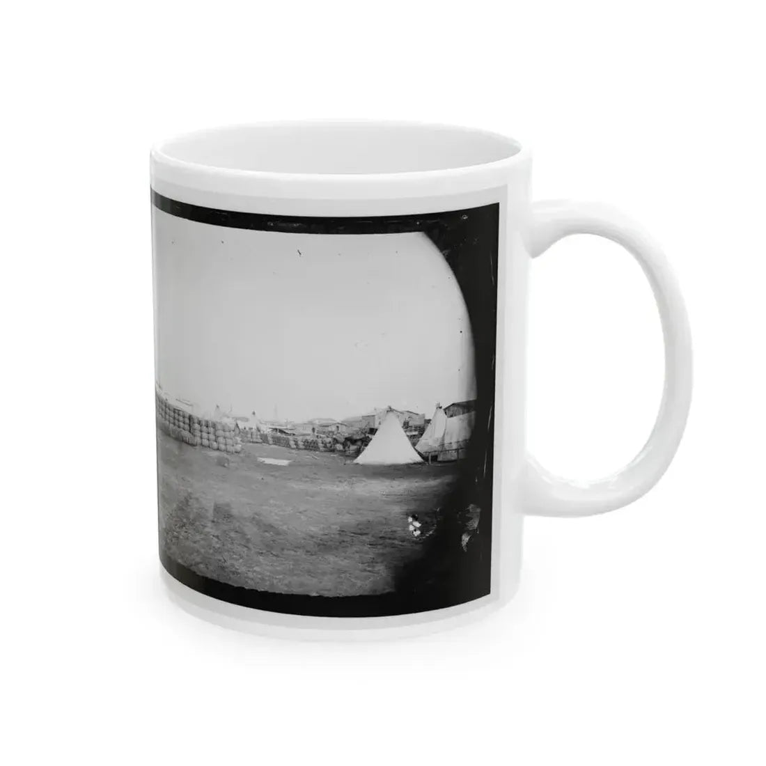 Aquia Creek Landing, Virginia. View From Commissary Department (U.S. Civil War) White Coffee Mug - Go Mug Yourself