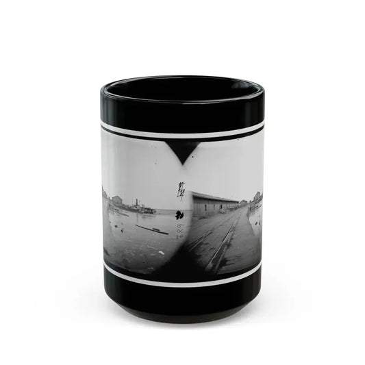 Aquia Creek Landing, Virginia. View Of Wharf (U.S. Civil War) Black Coffee Mug 15oz - Go Mug Yourself