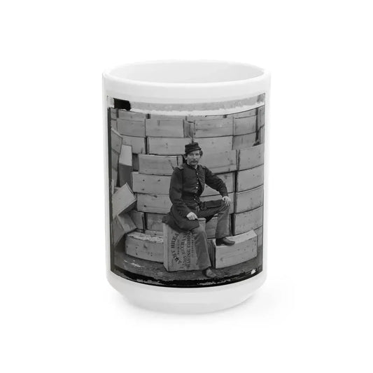 Aquia Creek, Virginia. Captain J.W. Forsyth, The Provost Marshall (U.S. Civil War) White Coffee Mug 15oz - Go Mug Yourself