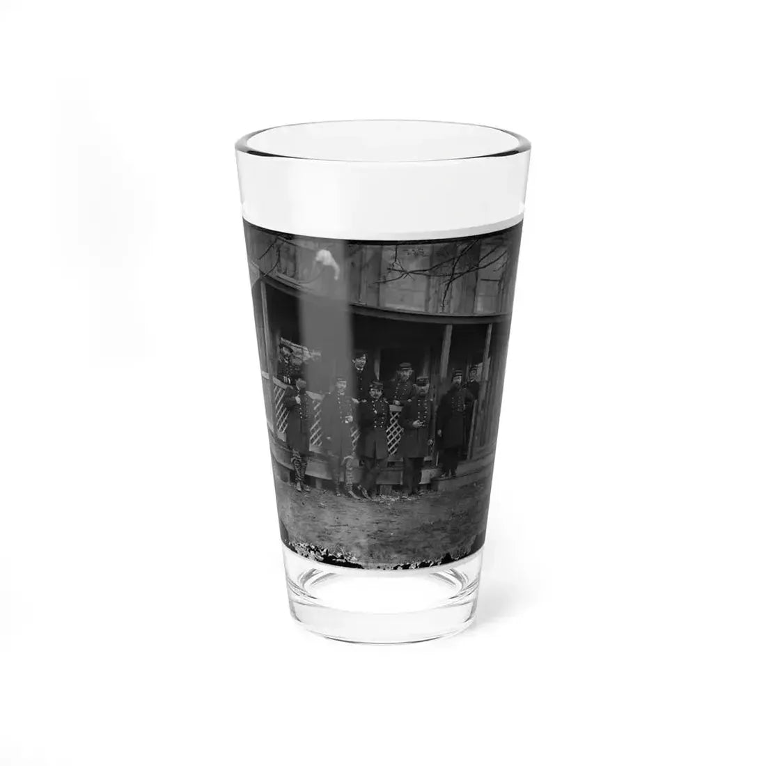 Aquia Creek, Virginia. Group Standing In Front Of Hospital (U.S. Civil War) Pint Glass 16oz - Go Mug Yourself
