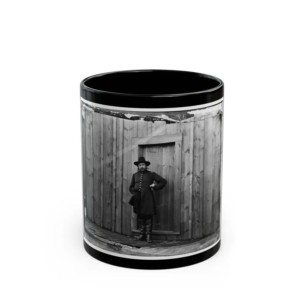 Aquia Crek Landing, Virginia. Capt. T.E. Hall, Assist. Quartermaster (U.S. Civil War) Black Coffee Mug-11oz-Go Mug Yourself