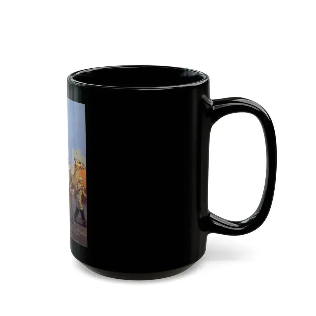 Arabian Scene, magazine cover art - Black Coffee Mug - Go Mug Yourself
