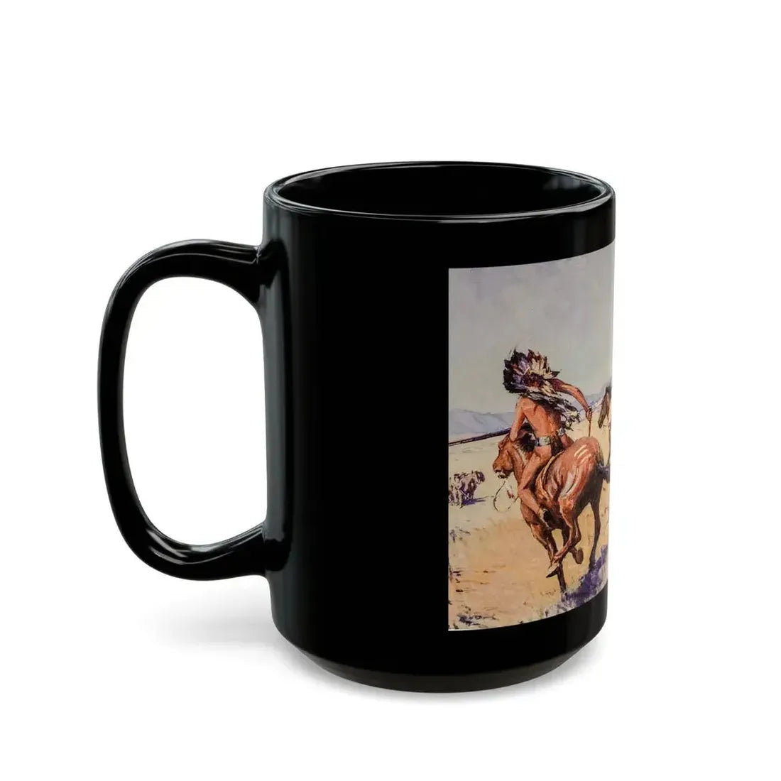 Arapaho Attack, The Saturday Evening Post, March 14, 1931 - Black Coffee Mug - Go Mug Yourself
