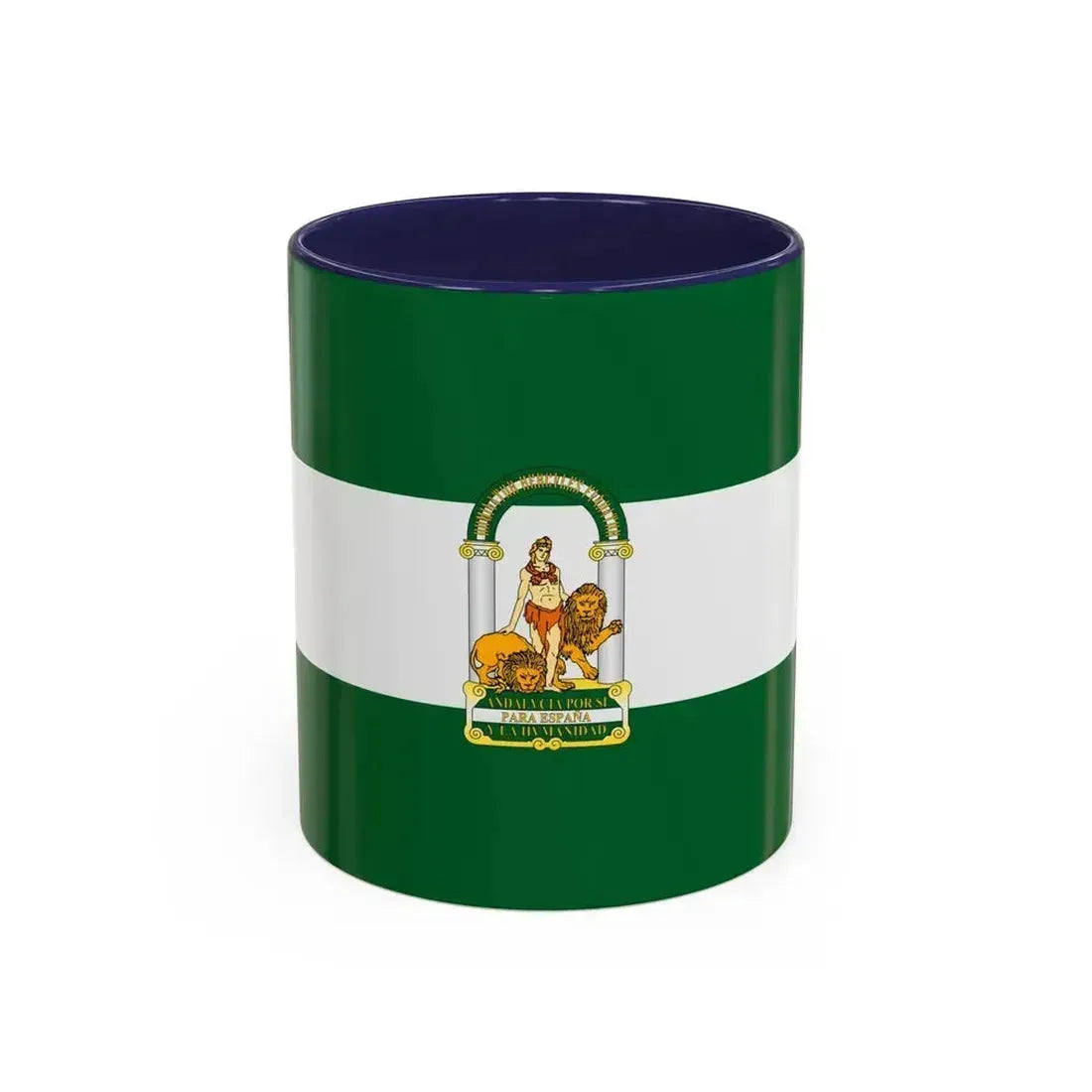 Arbonaida the Flag of Andalusia Spain - Accent Coffee Mug 11oz Navy - Go Mug Yourself