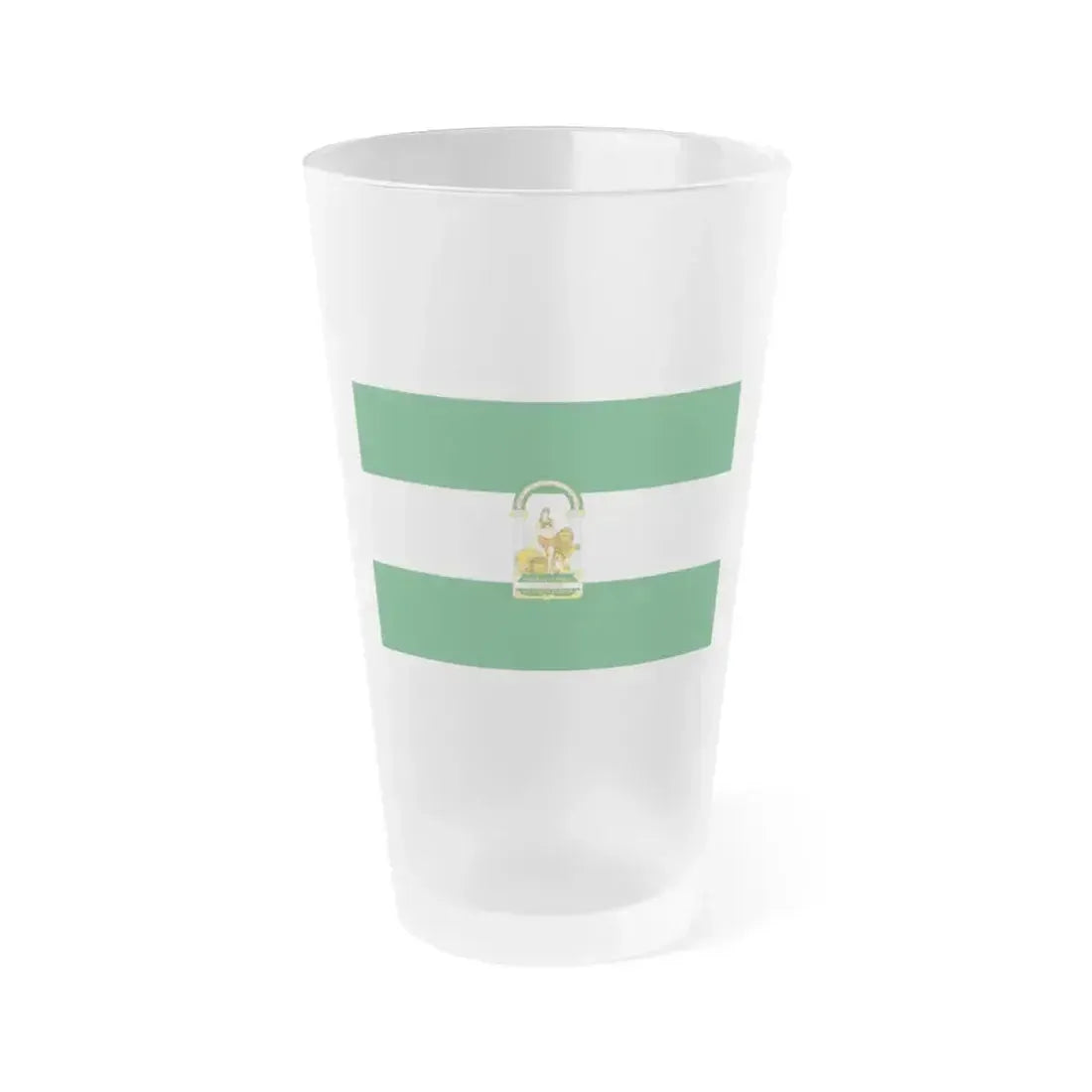Arbonaida the Flag of Andalusia Spain - Frosted Pint Glass 16oz 16oz Frosted - Go Mug Yourself