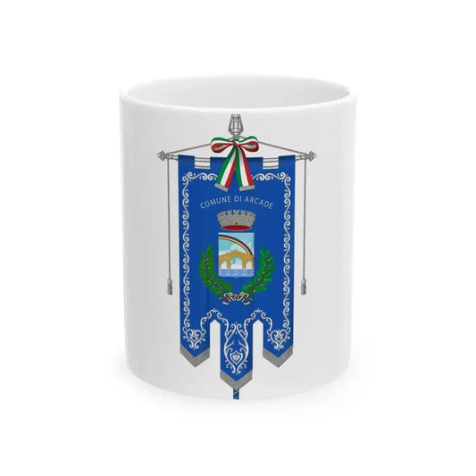 Arcade-Gonfalone (Italy) White Coffee Mug 11oz - Go Mug Yourself