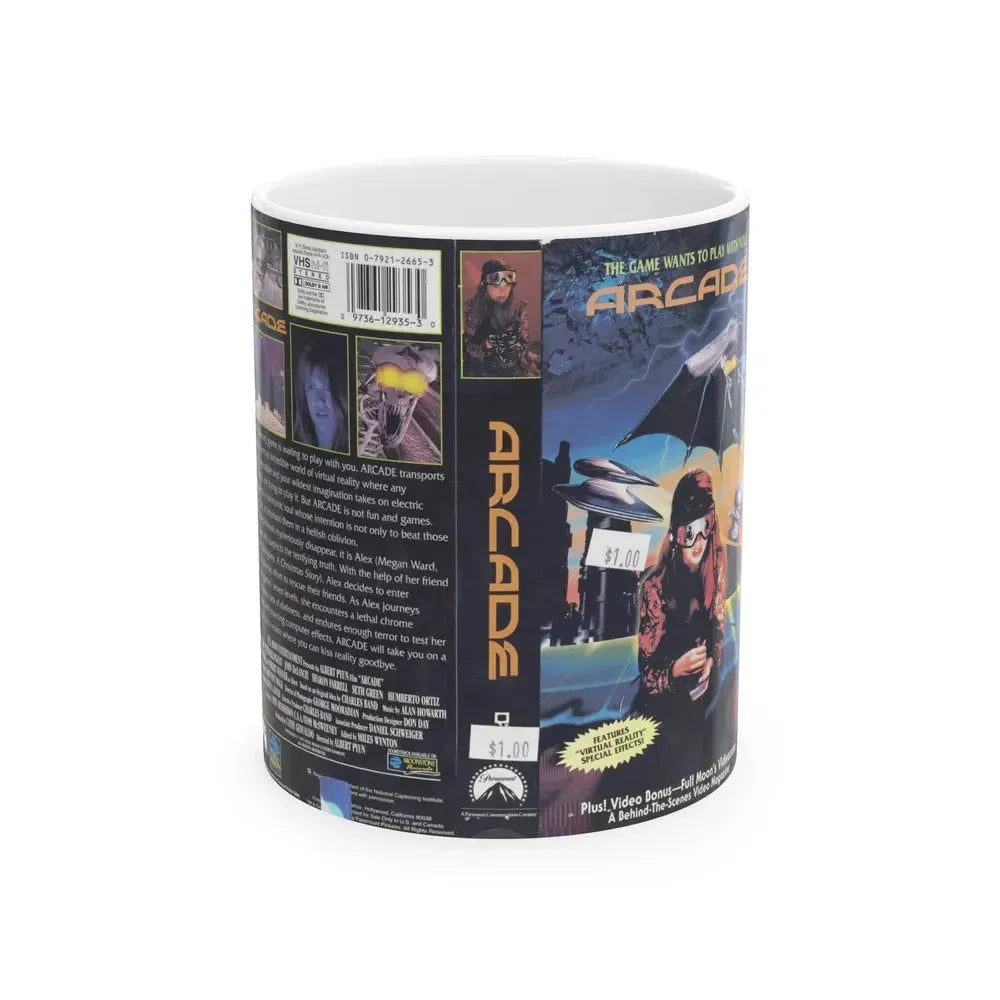 ARCADE (VHS COVER) - White Coffee Mug 11oz - Go Mug Yourself