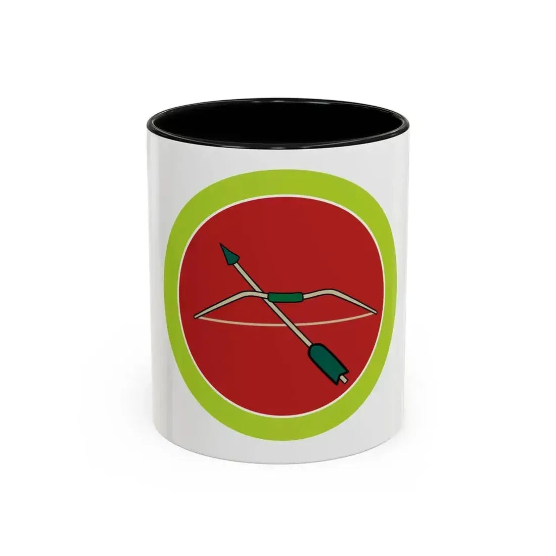 Archery (Boy Scout Merit Badge) Accent Coffee Mug 11oz Black - Go Mug Yourself