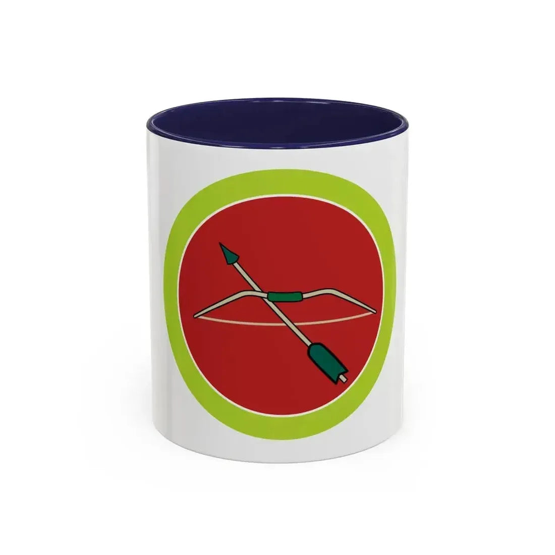 Archery (Boy Scout Merit Badge) Accent Coffee Mug 11oz Navy - Go Mug Yourself