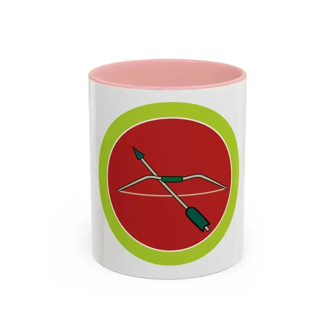 Archery (Boy Scout Merit Badge) Accent Coffee Mug 11oz Pink - Go Mug Yourself