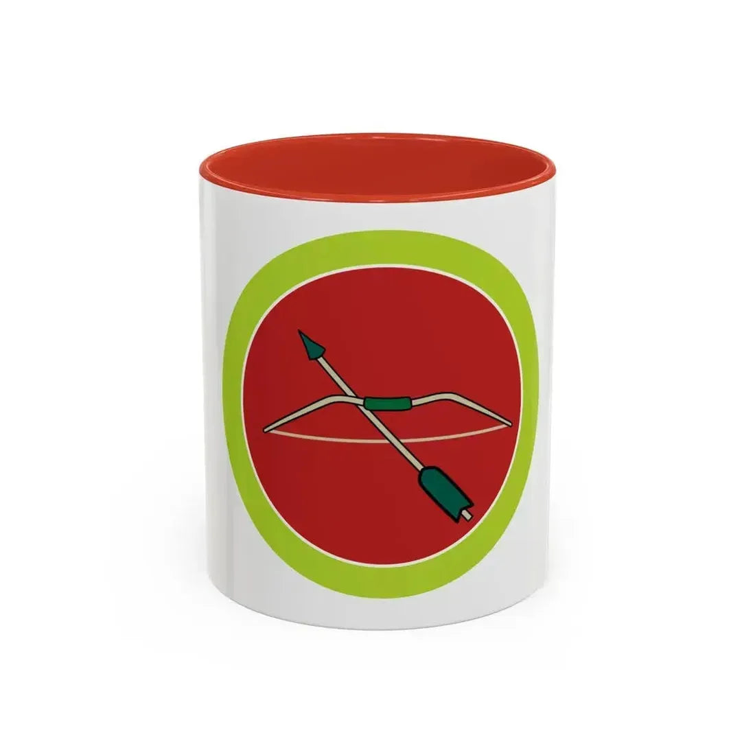 Archery (Boy Scout Merit Badge) Accent Coffee Mug 11oz Red - Go Mug Yourself