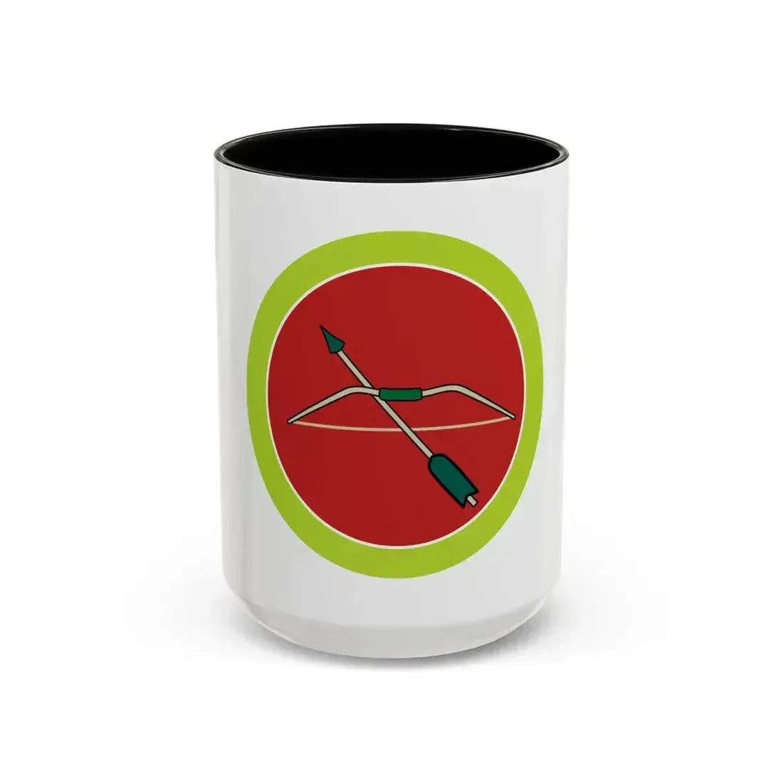 Archery (Boy Scout Merit Badge) Accent Coffee Mug 15oz Black - Go Mug Yourself