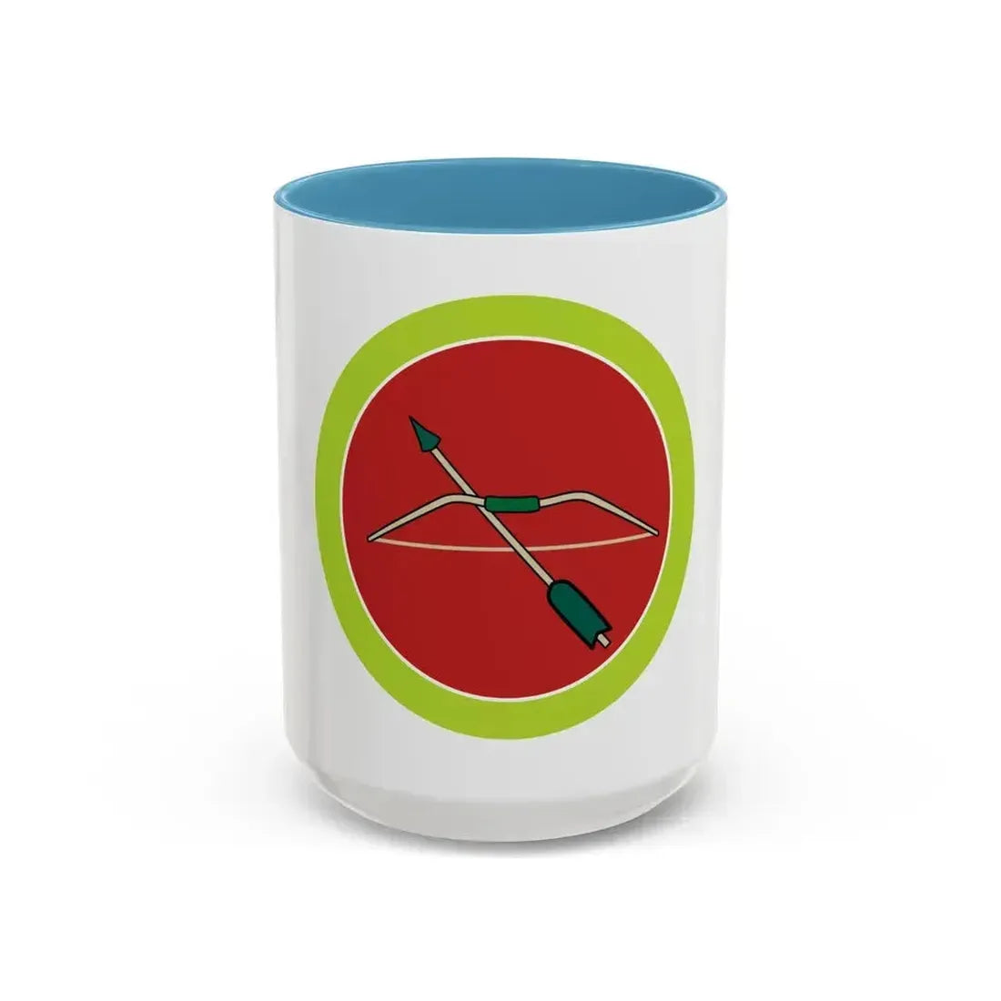 Archery (Boy Scout Merit Badge) Accent Coffee Mug 15oz Light Blue - Go Mug Yourself