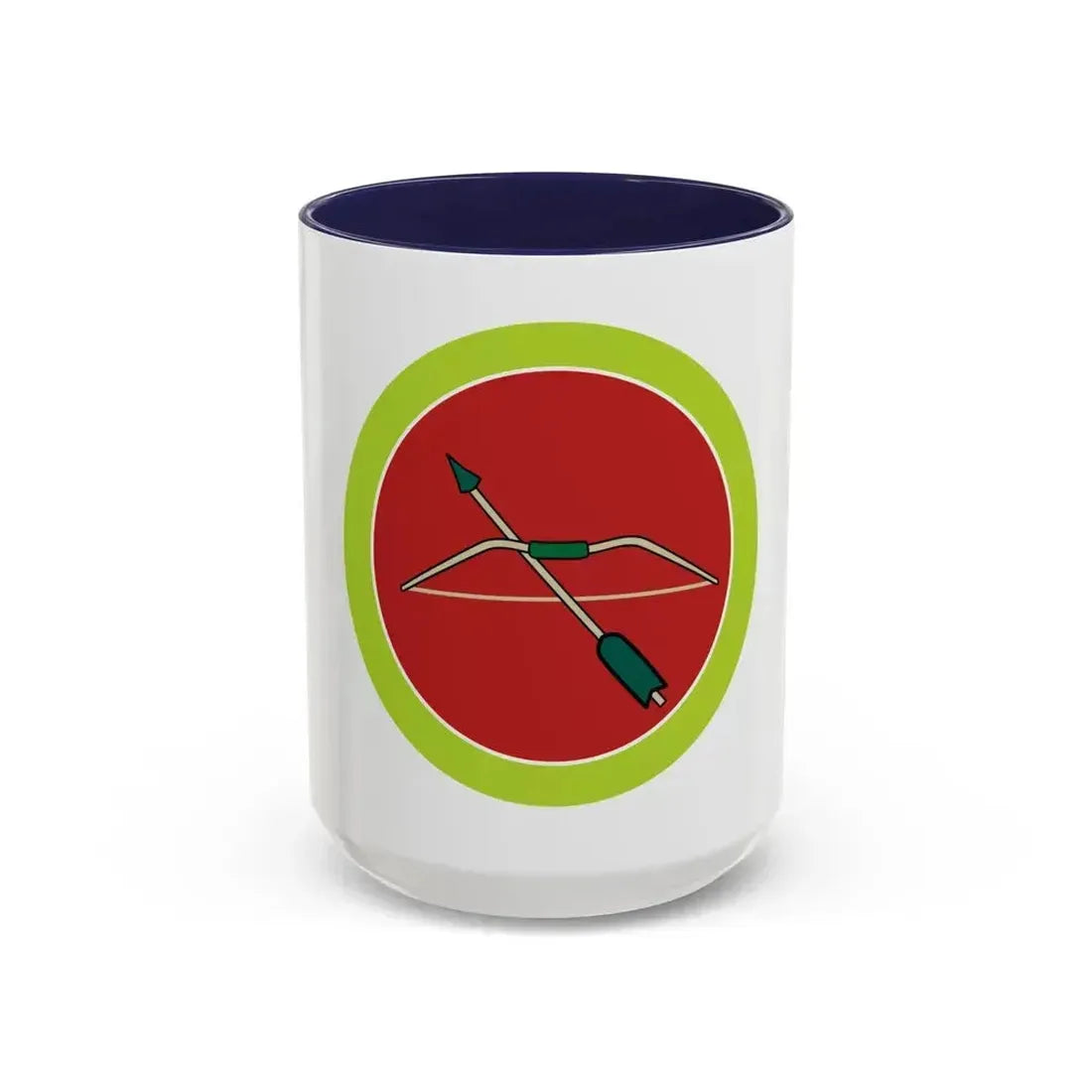 Archery (Boy Scout Merit Badge) Accent Coffee Mug 15oz Navy - Go Mug Yourself