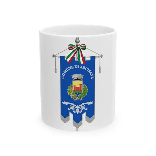 Arcisate-Gonfalone (Italy) White Coffee Mug 11oz - Go Mug Yourself
