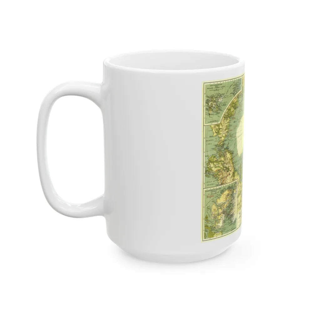 Arctic Regions (1925) (Map) White Coffee Mug-Go Mug Yourself