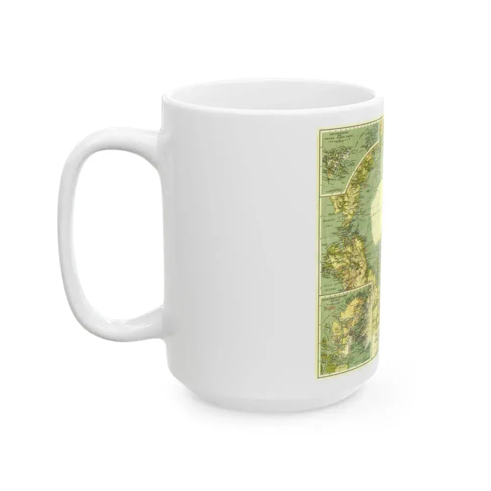 Arctic Regions (1925) (Map) White Coffee Mug - Go Mug Yourself