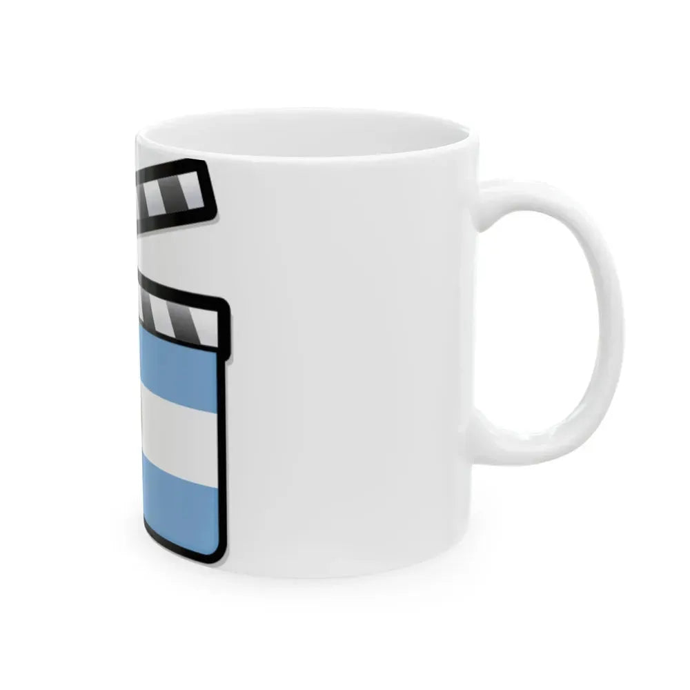 Argentina film clapperboard (Argentina) White Coffee Mug - Go Mug Yourself