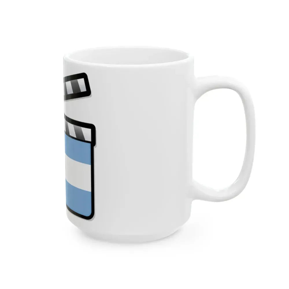 Argentina film clapperboard (Argentina) White Coffee Mug - Go Mug Yourself