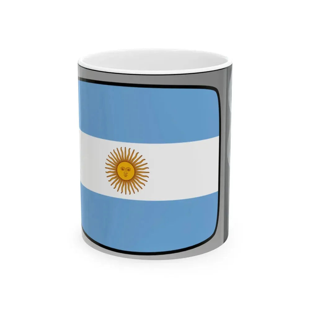 Argentina flag tv (Argentina) White Coffee Mug 11oz - Go Mug Yourself
