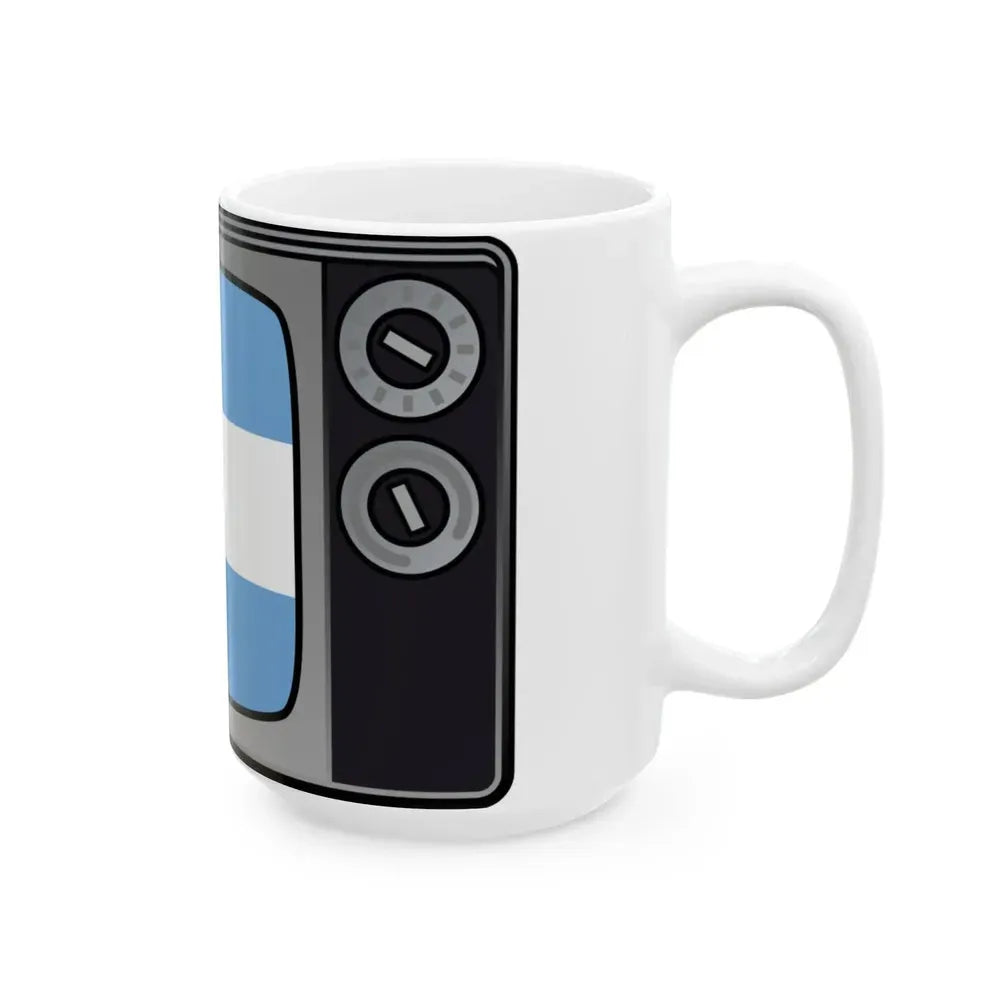 Argentina flag tv (Argentina) White Coffee Mug - Go Mug Yourself