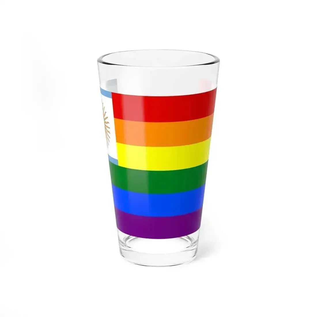 Argentina Gay flag (Argentina) Pint Glass 16oz 16oz - Go Mug Yourself