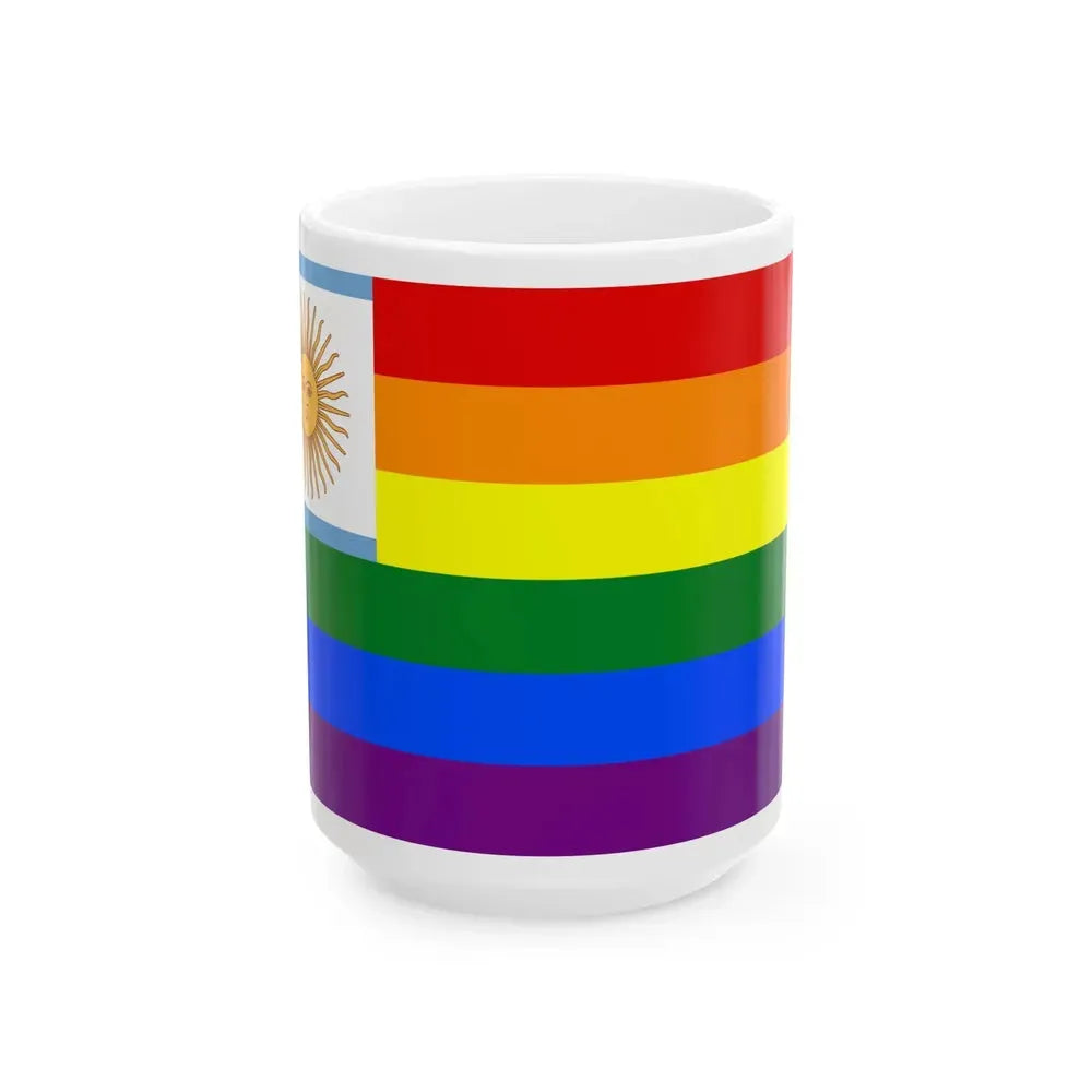 Argentina Gay flag (Argentina) White Coffee Mug 15oz - Go Mug Yourself