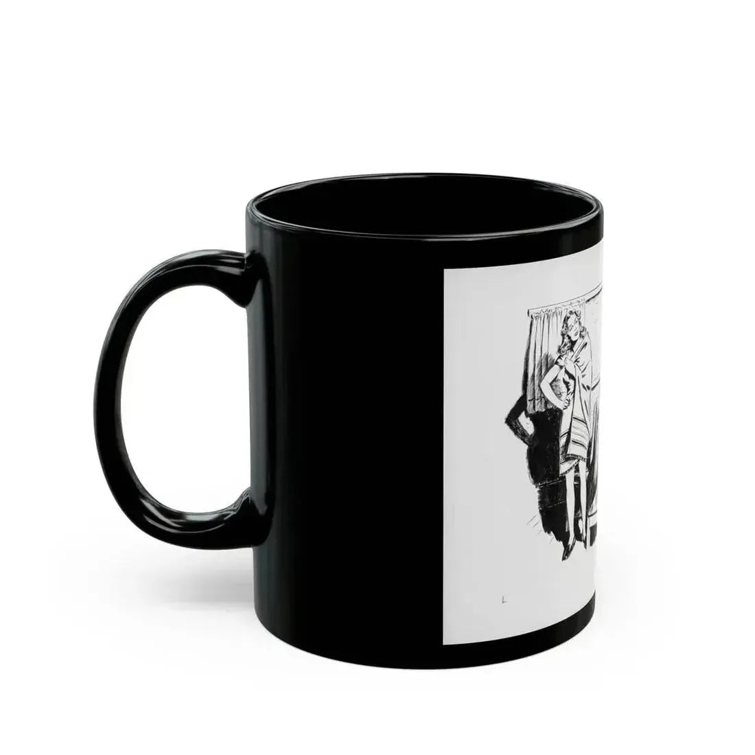 Argosy Magazine Original Art (Popular Publ., 1942) - Black Coffee Mug - Go Mug Yourself