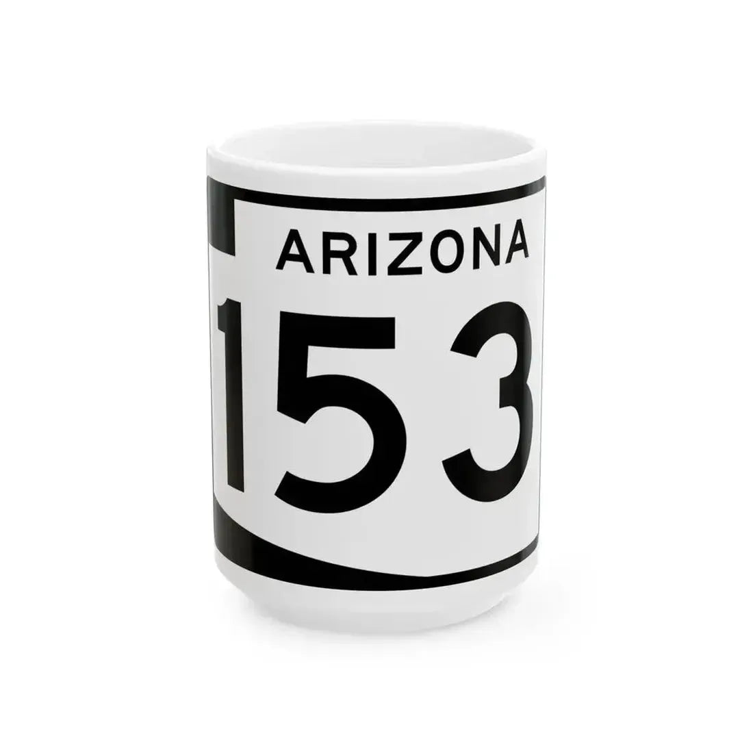 Arizona 153 (Arizona) (Road Sign) White Coffee Mug 15oz - Go Mug Yourself