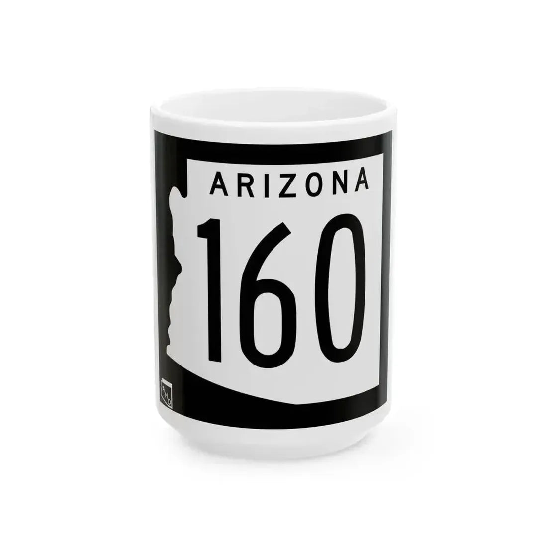 Arizona 160 1963 (Arizona) (Road Sign) White Coffee Mug - Go Mug Yourself