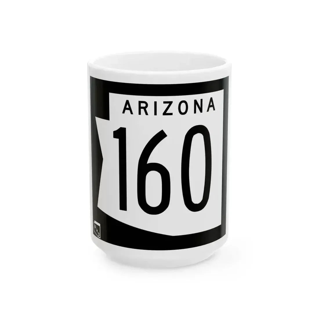 Arizona 160 1973 (Arizona) (Road Sign) White Coffee Mug 15oz - Go Mug Yourself