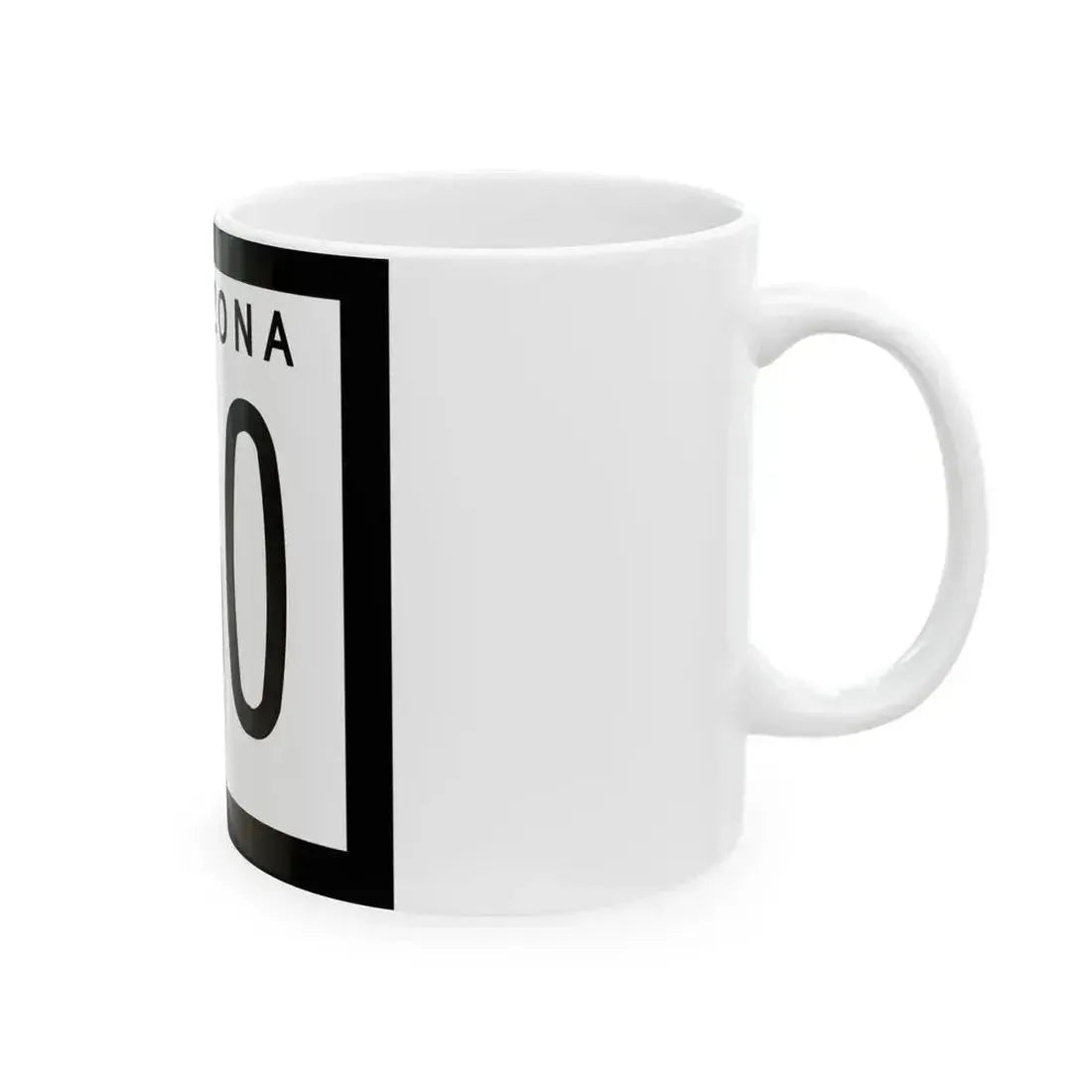Arizona 160 1973 (Arizona) (Road Sign) White Coffee Mug - Go Mug Yourself