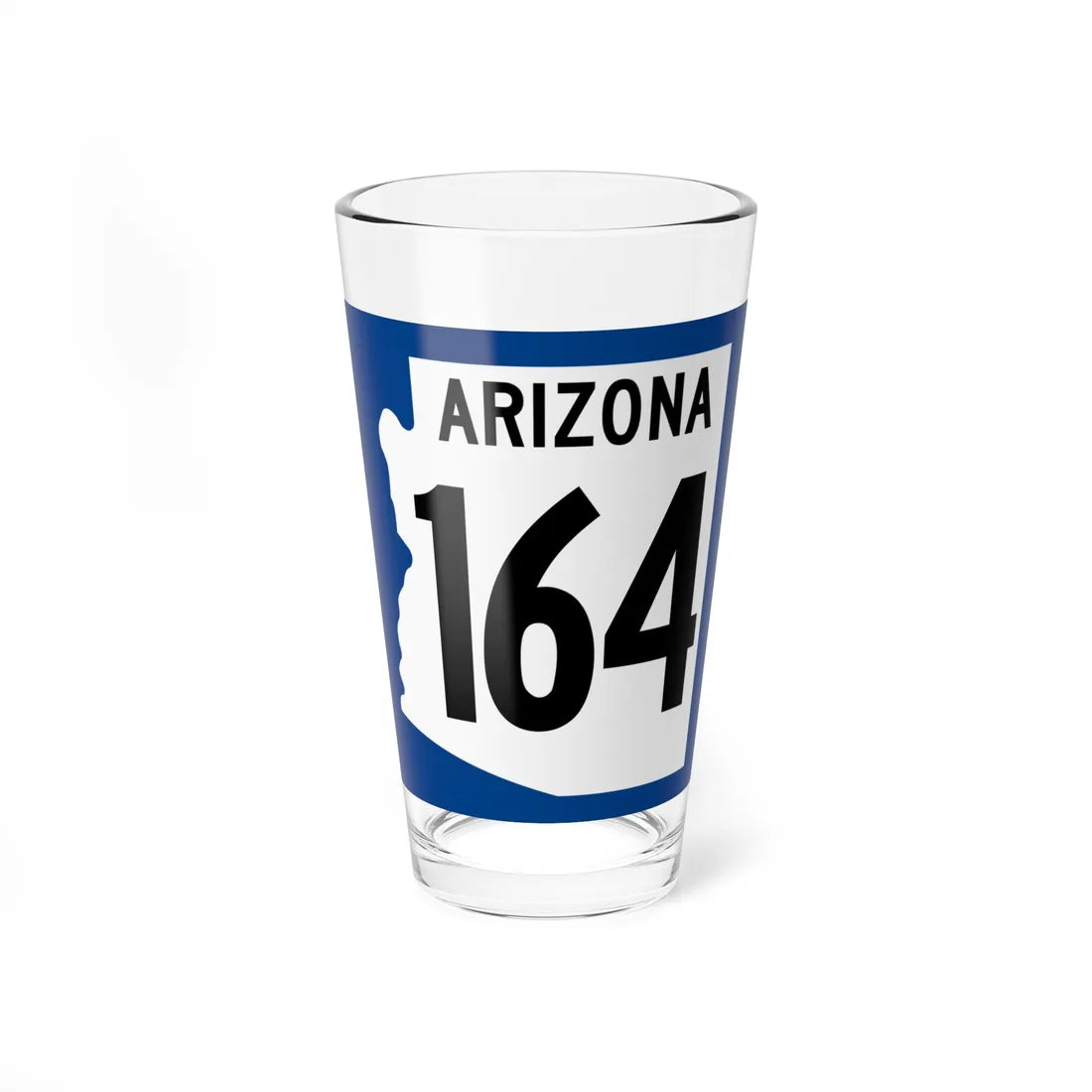 Arizona 164 1960 west (Arizona) (Road Sign) Pint Glss 16oz 16oz - Go Mug Yourself