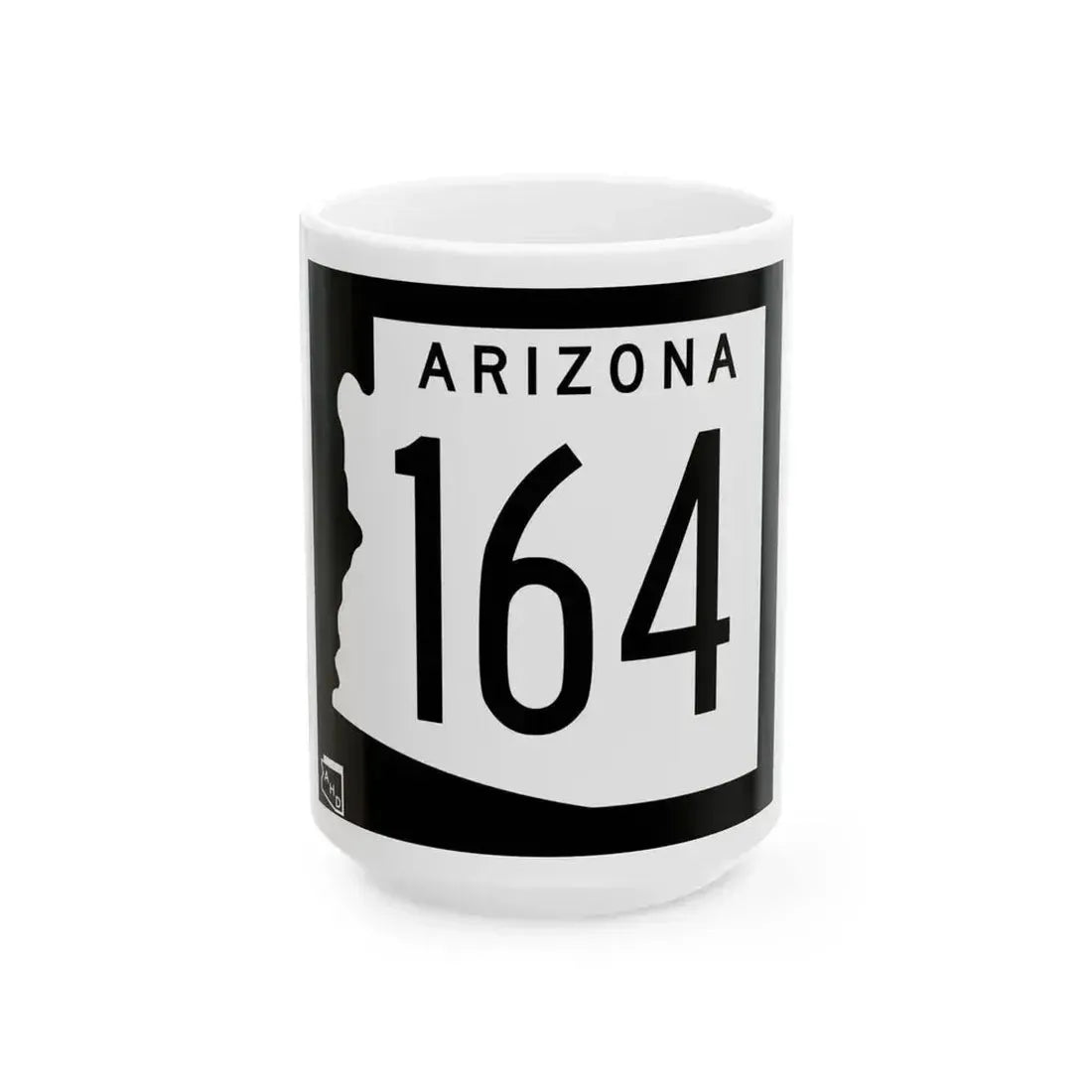 Arizona 164 1963 (Arizona) (Road Sign) White Coffee Mug 15oz - Go Mug Yourself