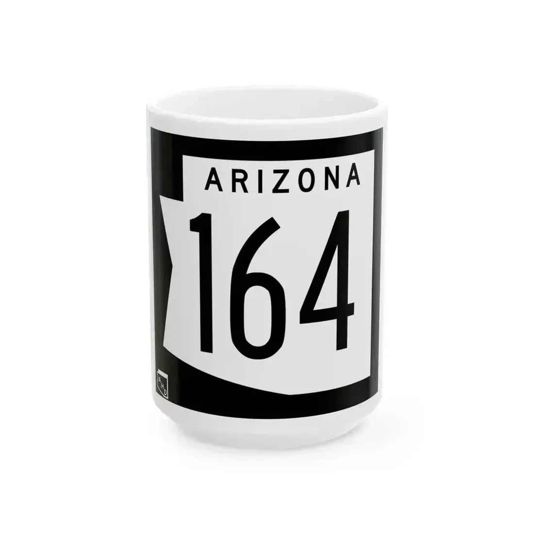 Arizona 164 1973 (Arizona) (Road Sign) White Coffee Mug 15oz - Go Mug Yourself