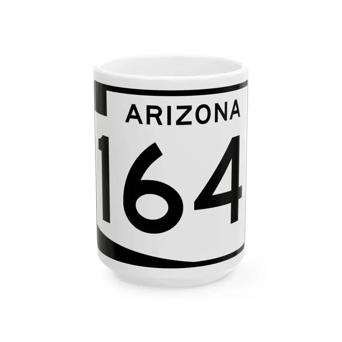 Arizona 164 (Arizona) (Road Sign) White Coffee Mug 15oz - Go Mug Yourself